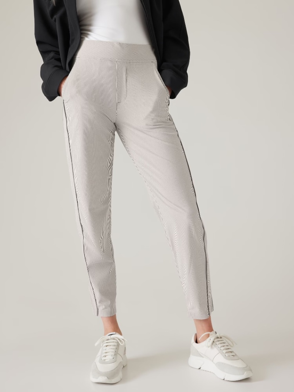 Athleta Brooklyn Textured Ankle Pant City Stripe Size 0P